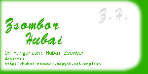 zsombor hubai business card